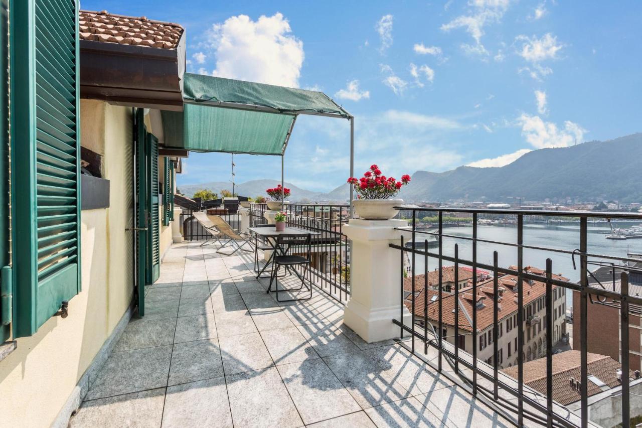 Attico Vista Lago Como Exterior foto